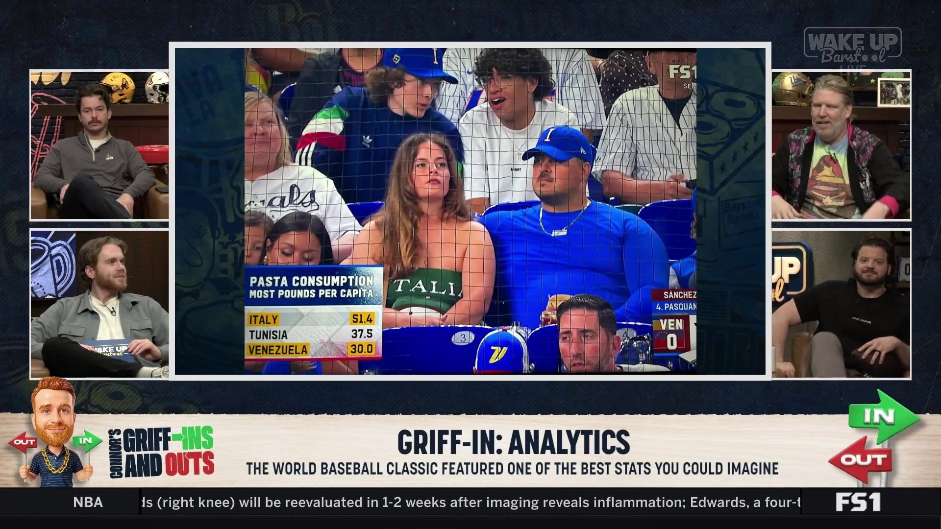 World Baseball Classic introduces new analytics: pasta consumption per capita