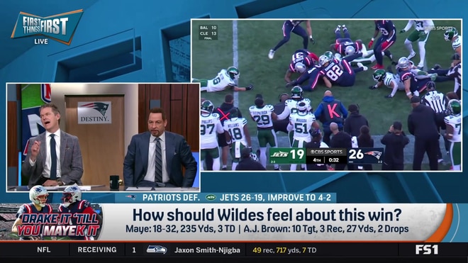 Kevin Wildes celebrates Patriots' win and Drake Maye's progression