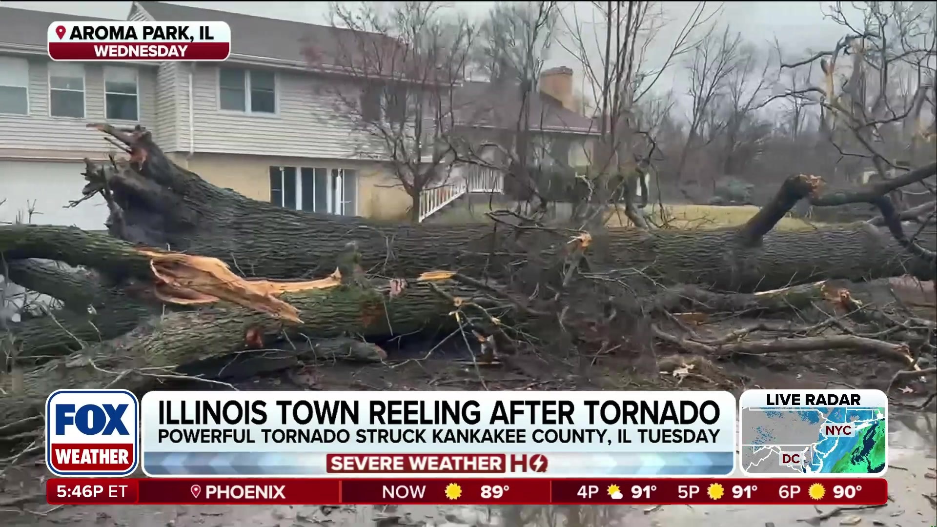 Illinois town reels after powerful tornado strikes Kankakee County