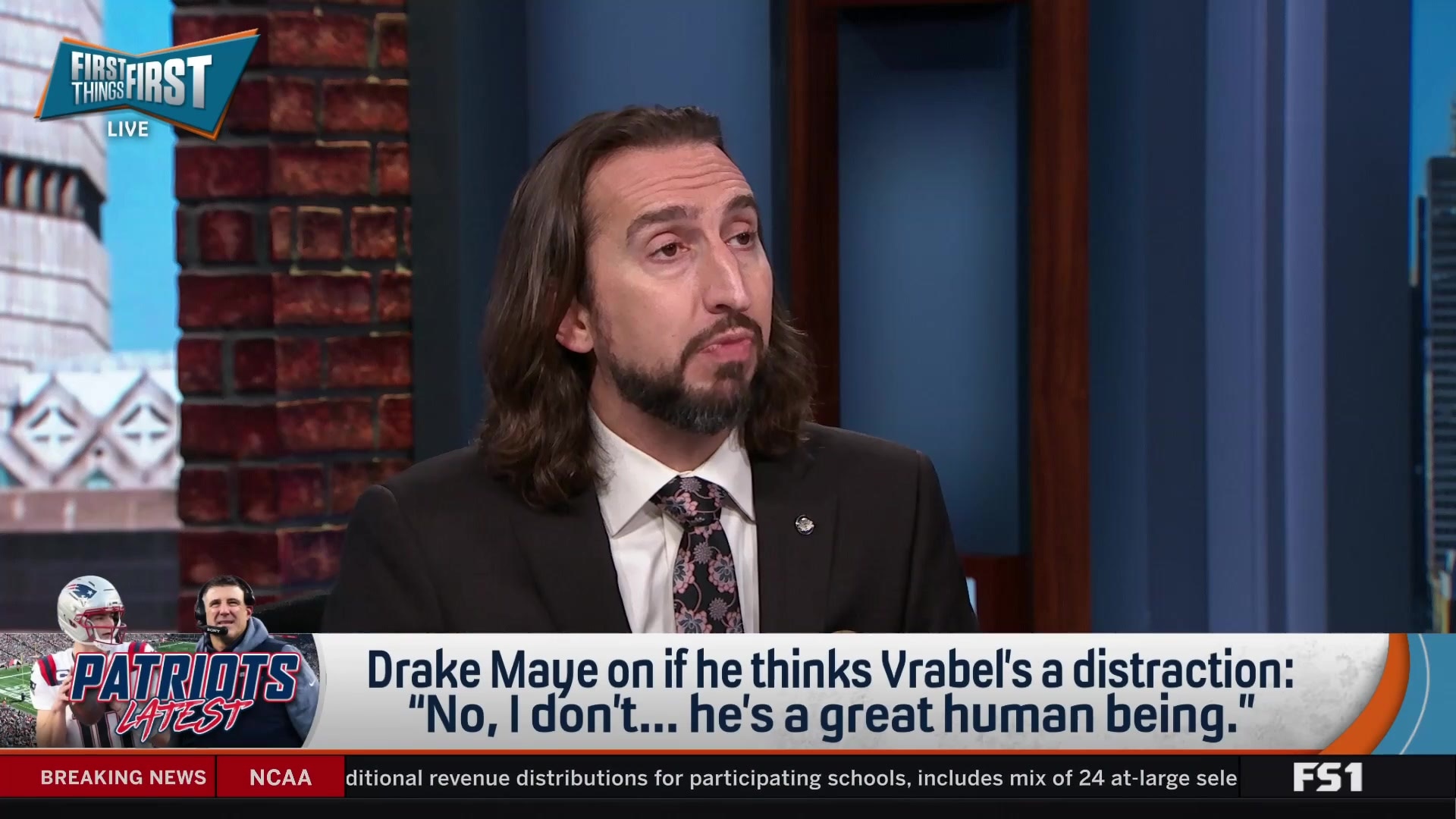 Nick Wright claims Vrabel's scandal will be a 'slow drip'