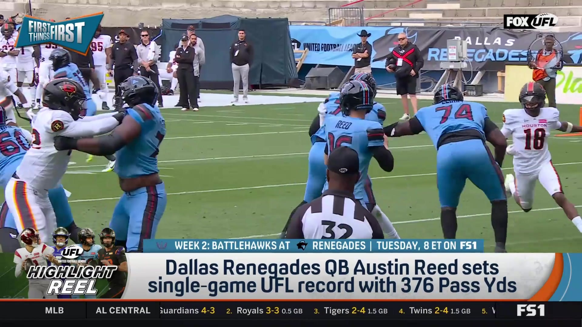 UFL Week 1 highlights: Reed's record-setting performance and Garror's fumble-forcing hit