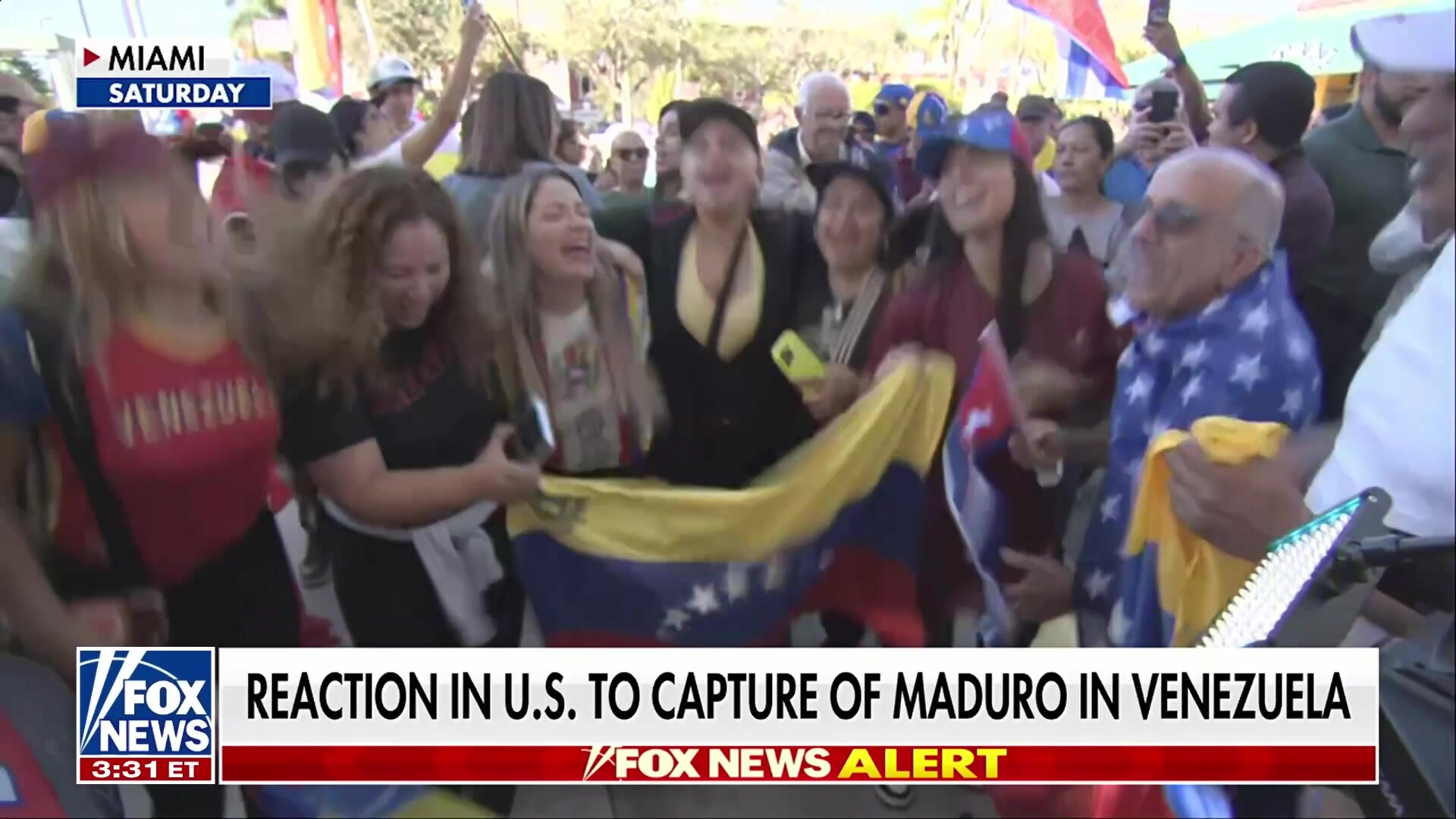 Watch Venezuelans in the U.S. celebrate 'capture of Maduro' Online ...