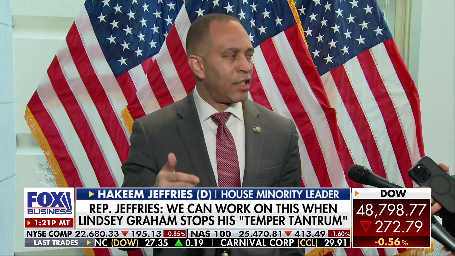 Rep. Jeffries criticizes Senator Graham's 'temper tantrum' over government funding