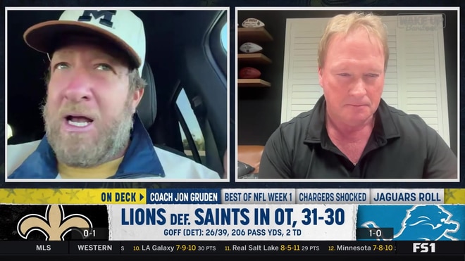 Jon Gruden vents frustration over controversial tuck rule call in Saints-Lions game