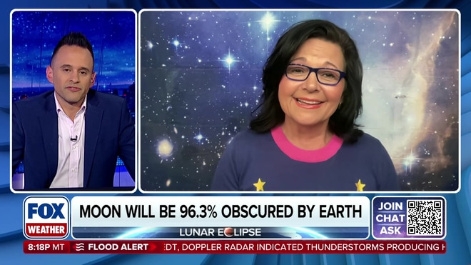 Janet Ivey explains the science behind the red moon during a lunar eclipse