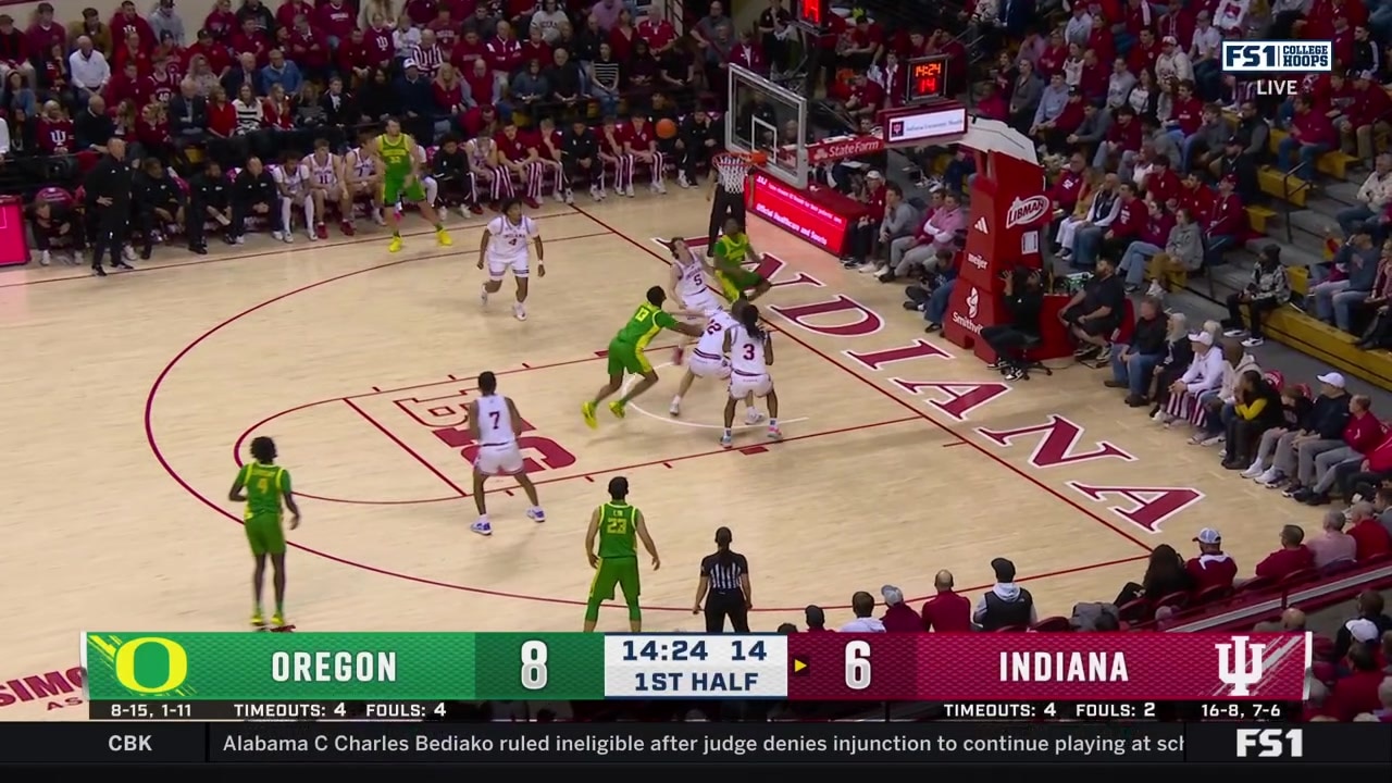 Tucker DeVries drains a deep three-pointer for Indiana