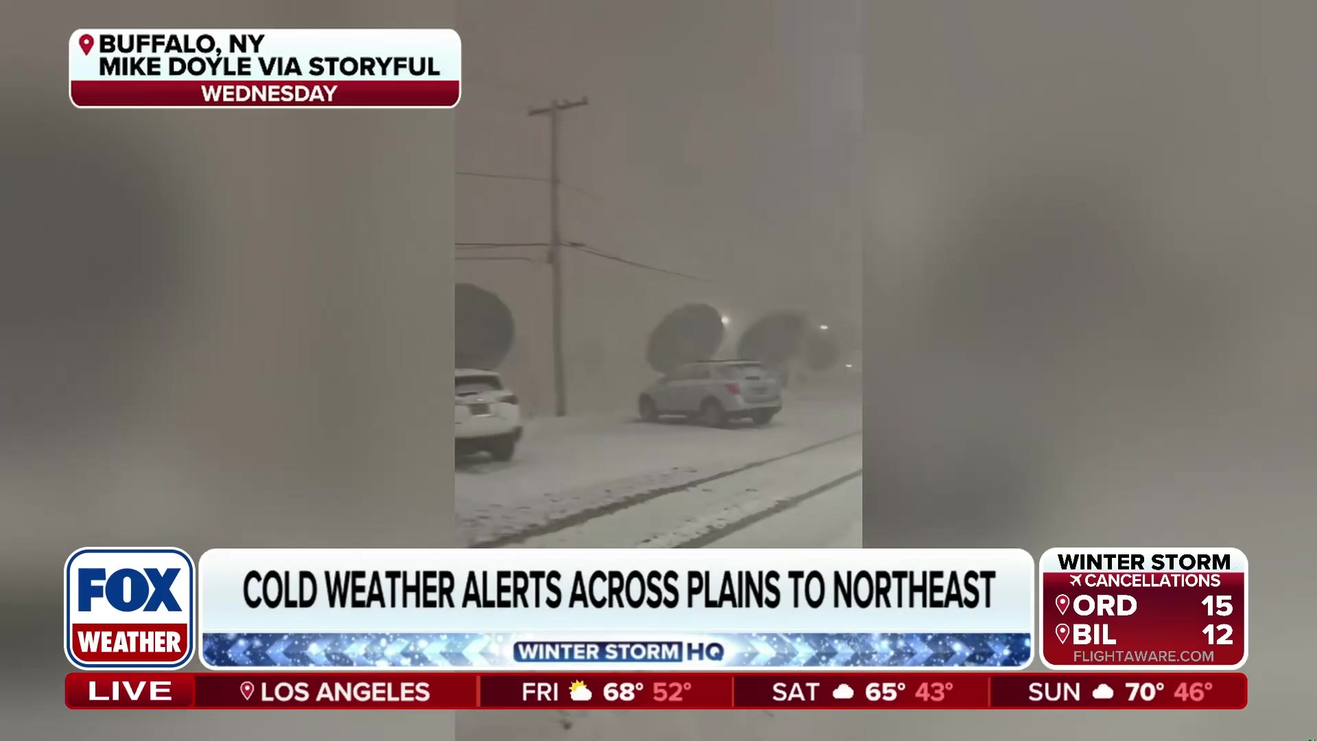 Thunder snow captured in Buffalo, New York