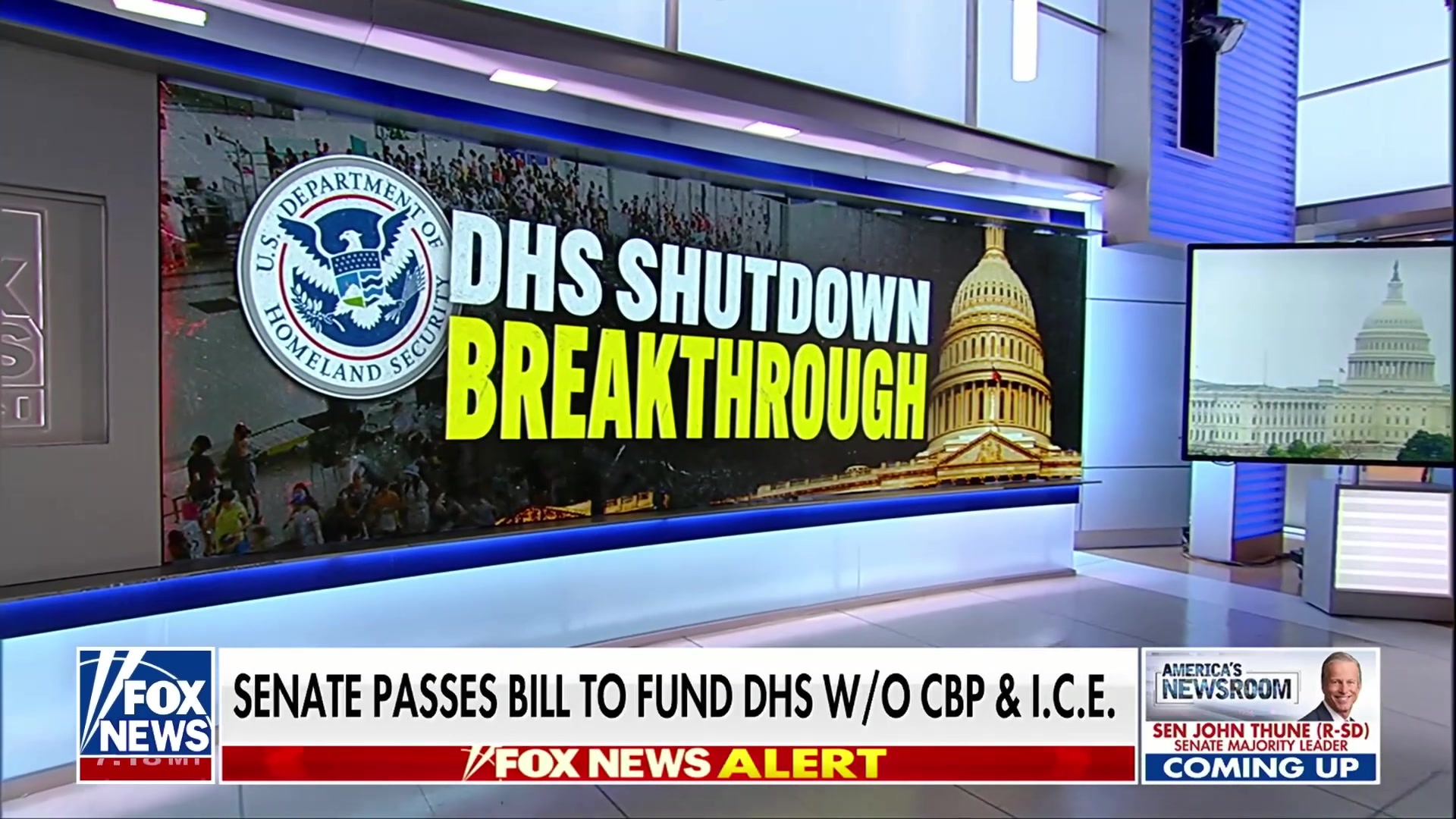 Senate sends partial DHS funding deal to House; Democrats claim House Republicans 'caved'