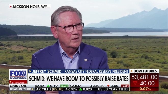 Kansas City Fed President Jeffrey Schmid says the Fed has room to raise rates