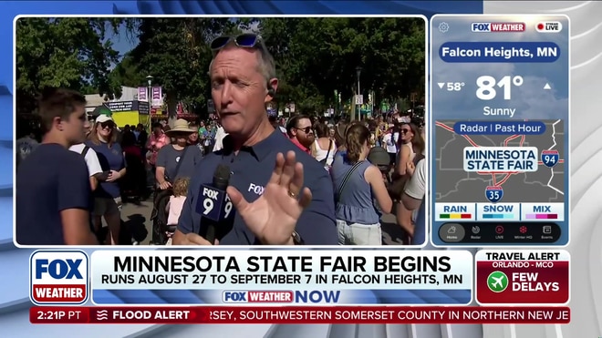 Ian Leonard kicks off the Minnesota State Fair with sweet corn and fans