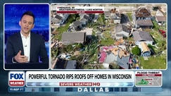 Powerful tornado rips roofs off homes in Menasha, Wisconsin