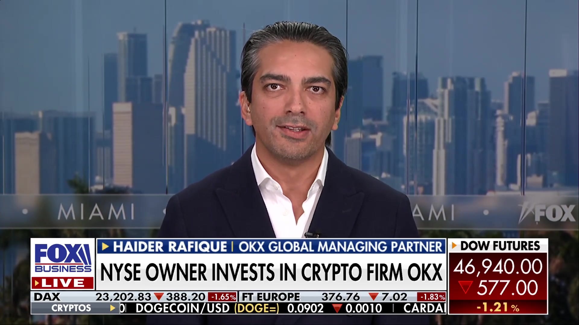 OKX Global Managing Partner Haider Rafique discusses NYSE owner's investment and crypto tokenization