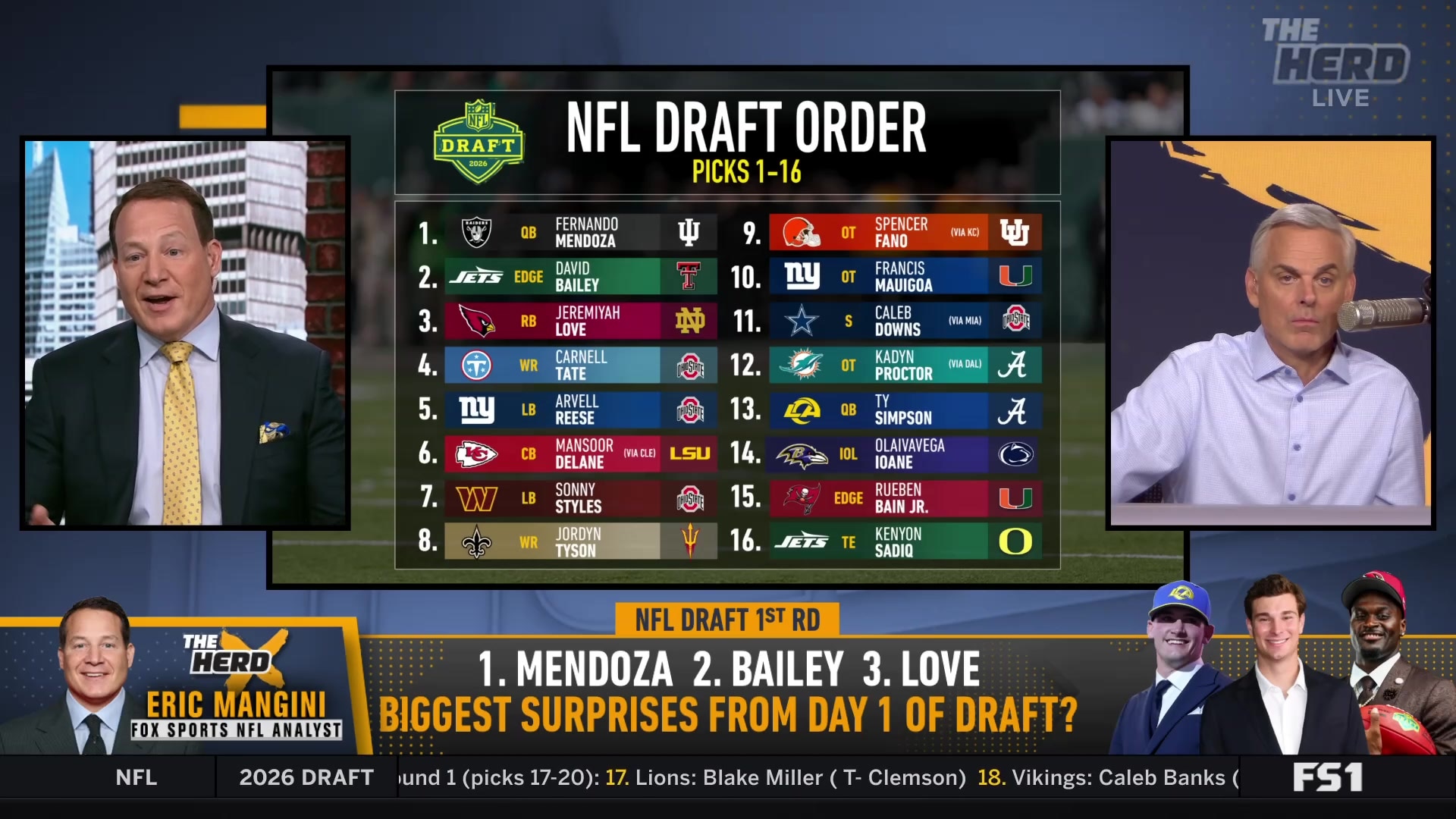 Eric Mangini's Rookie Draft Stories: Ogden and Lewis's Instant Impact