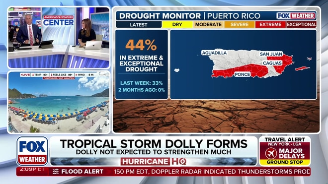 Tropical Storm Dolly brings much-needed rain to drought-stricken Puerto Rico