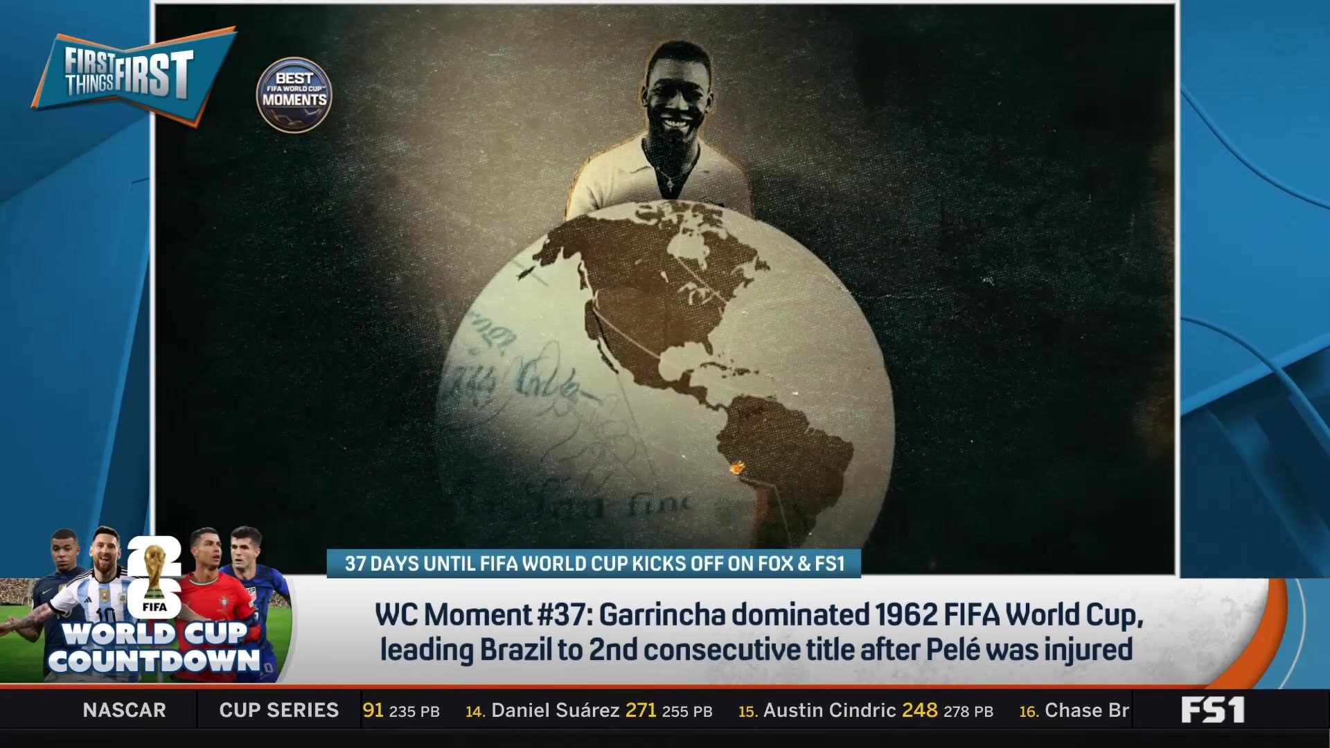 Garrincha steps up for Brazil in 1962 World Cup