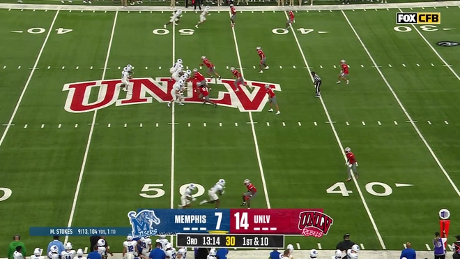 Marcus Stokes connects with Stonka Burnside for a 48-yard touchdown