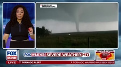 Strong tornado forms in Shidler, Oklahoma