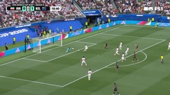 Iran's goalkeeper makes a crucial diving save