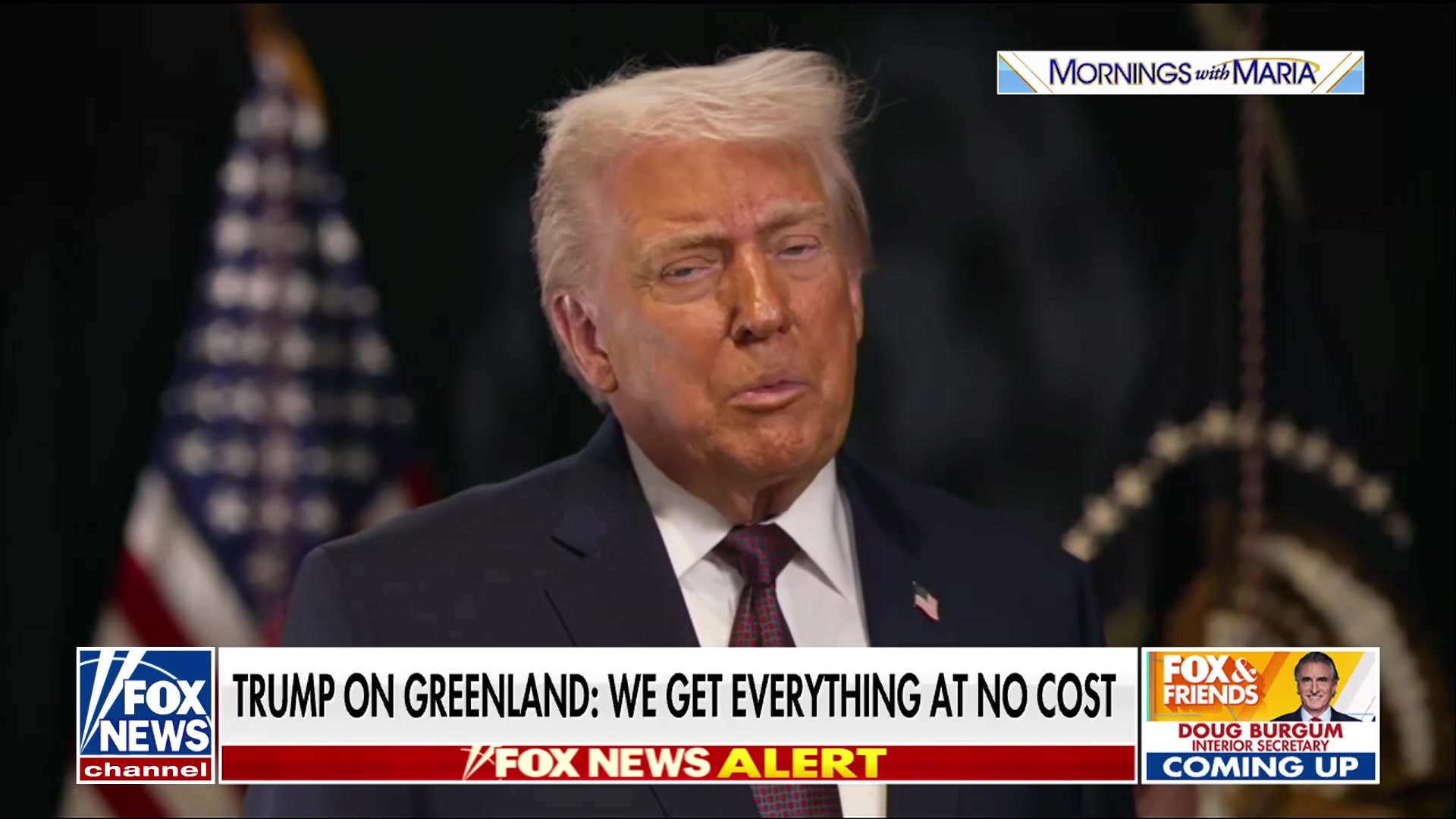 Trump on Greenland: 'We get everything we want at no cost'