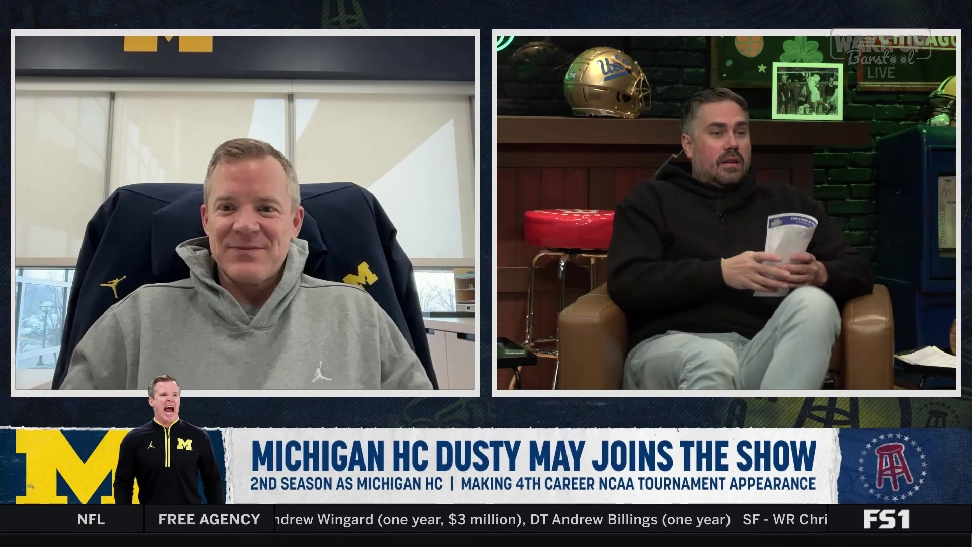 Michigan HC Dusty May addresses Dave Portnoy's March Madness hotel bookings
