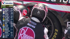 Christopher Bell spins due to track bumps