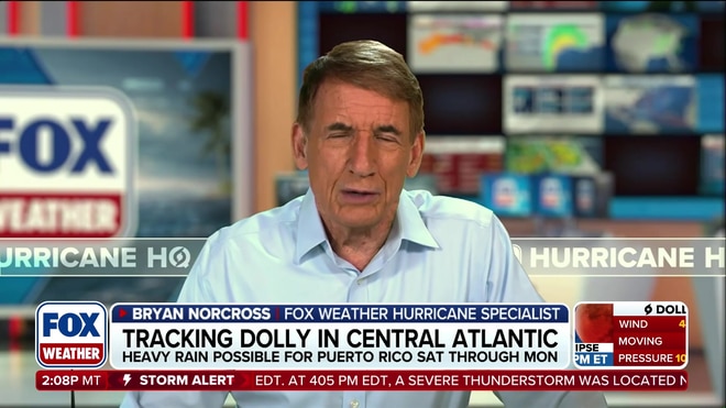 Tropical Storm Dolly faces hostile environment in the Atlantic