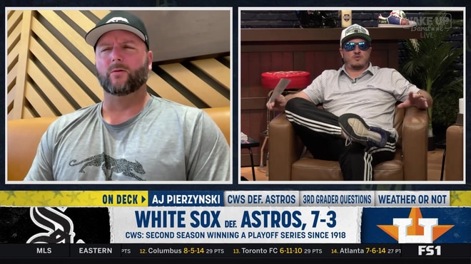 AJ Pierzynski reacts to his legendary post-game celebration interview