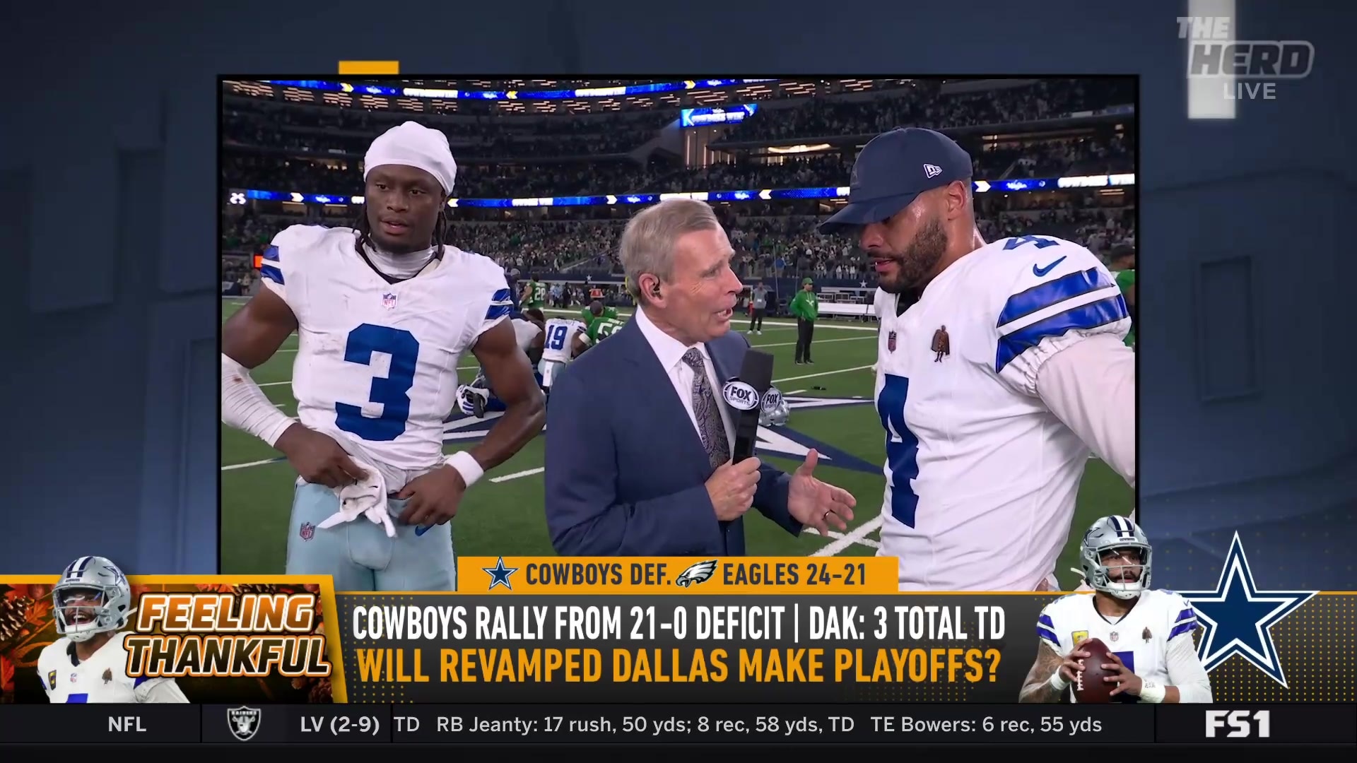 Dak Prescott and Jerry Jones on Cowboys' comeback victory