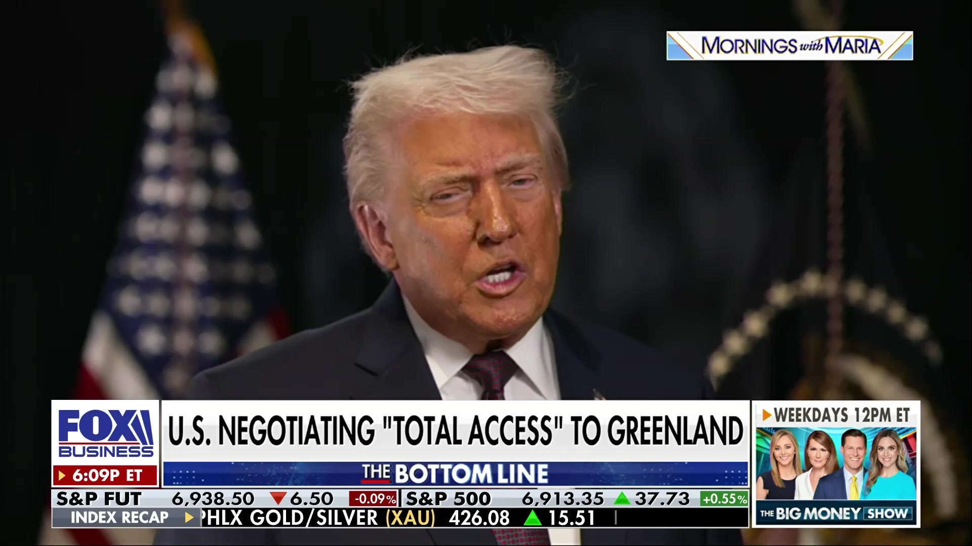 Donald Trump discusses 'total access' deal for Greenland