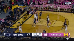 Oscar Goodman makes a layup off a Yaxel Lendeborg assist