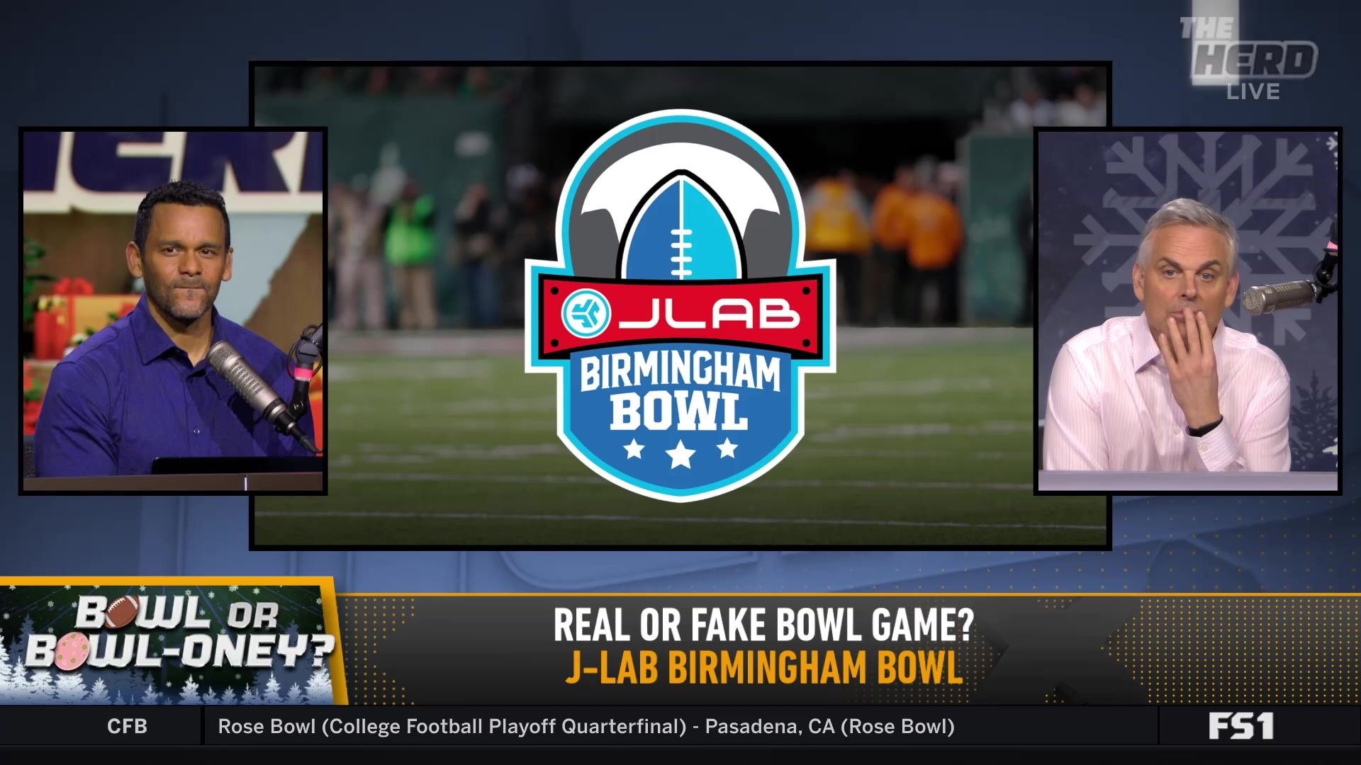 Colin Cowherd's take on J-Lab Birmingham Bowl and Days Inn Durham Bowl