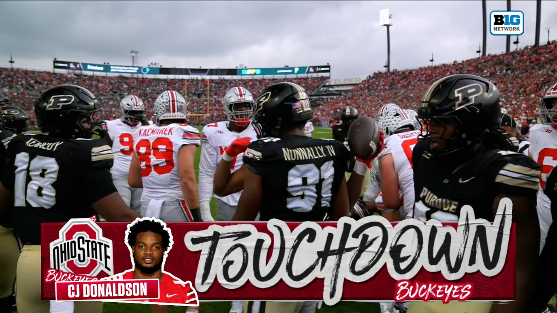 C.J. Donaldson punches in one-yard TD, giving Ohio State lead over Purdue