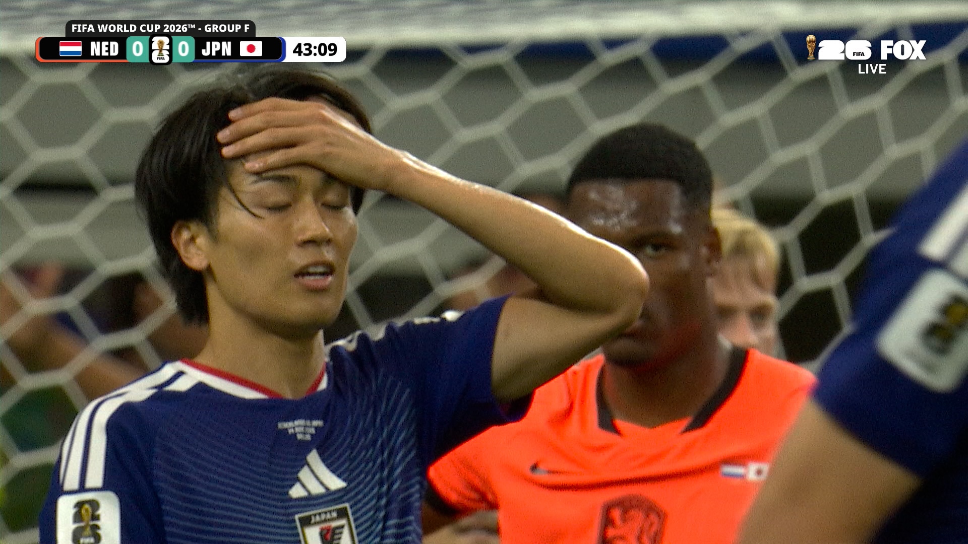 Japan misses two scoring chances before halftime against 