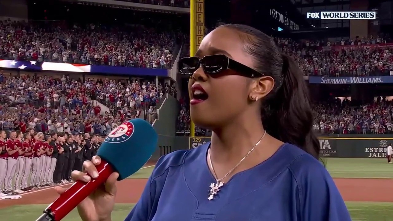World Series: H.E.R. sings a beautiful rendition of the 'National Anthem' | MLB on FOX