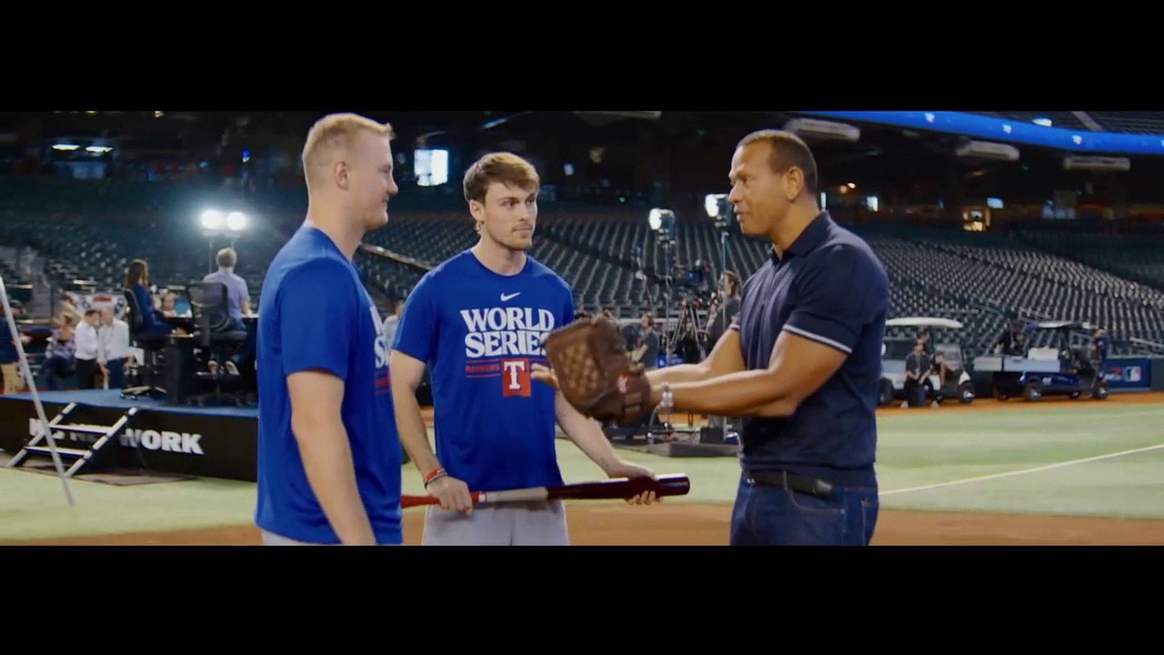 Rangers' Josh Jung and Evan Carter join Alex Rodriguez to talk World Series experience | MLB on FOX