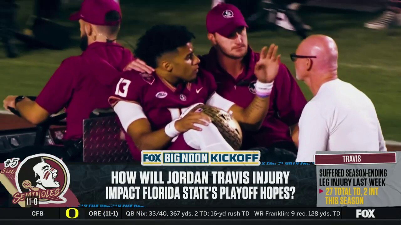 How will Jordan Travis injury impact Florida State's playoff hopes? | Big Noon Kickoff