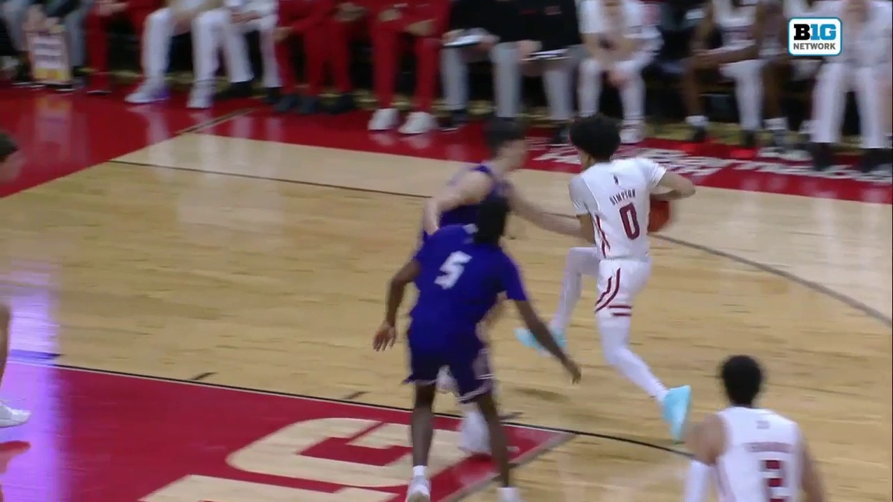 Rutgers' Derek Simpson pulls off a TOUGH and-1 floater vs. Stonehill