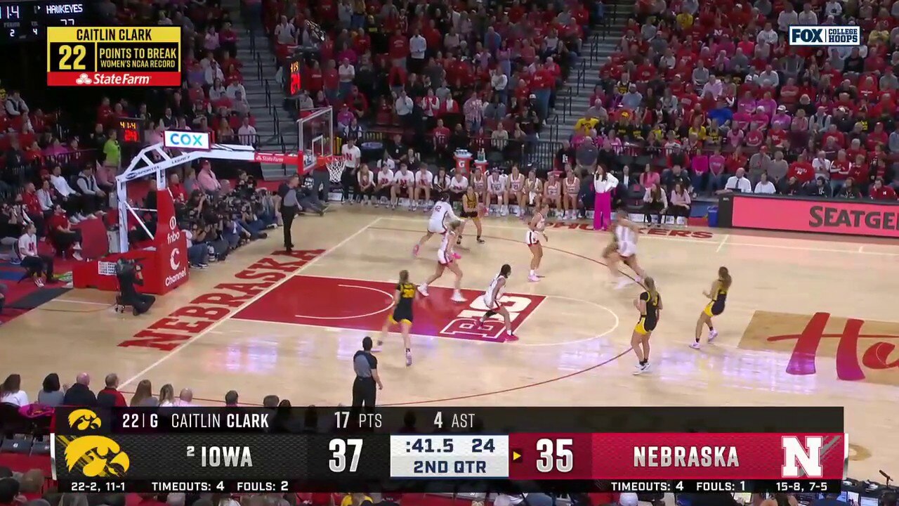 Iowa's Caitlin Clark records her 1000th career assist vs. Nebraska