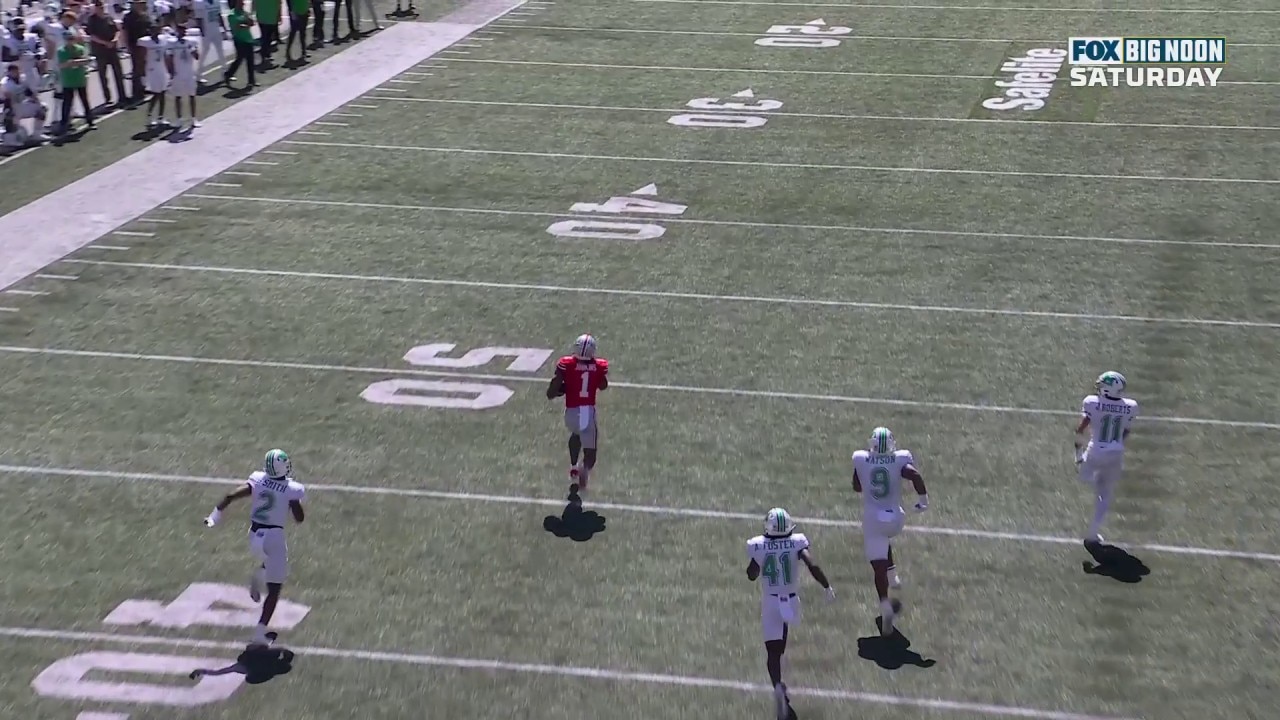 Quinshon Judkins’ UNREAL 86-yard rushing TD helps Ohio State extend lead over Marshall