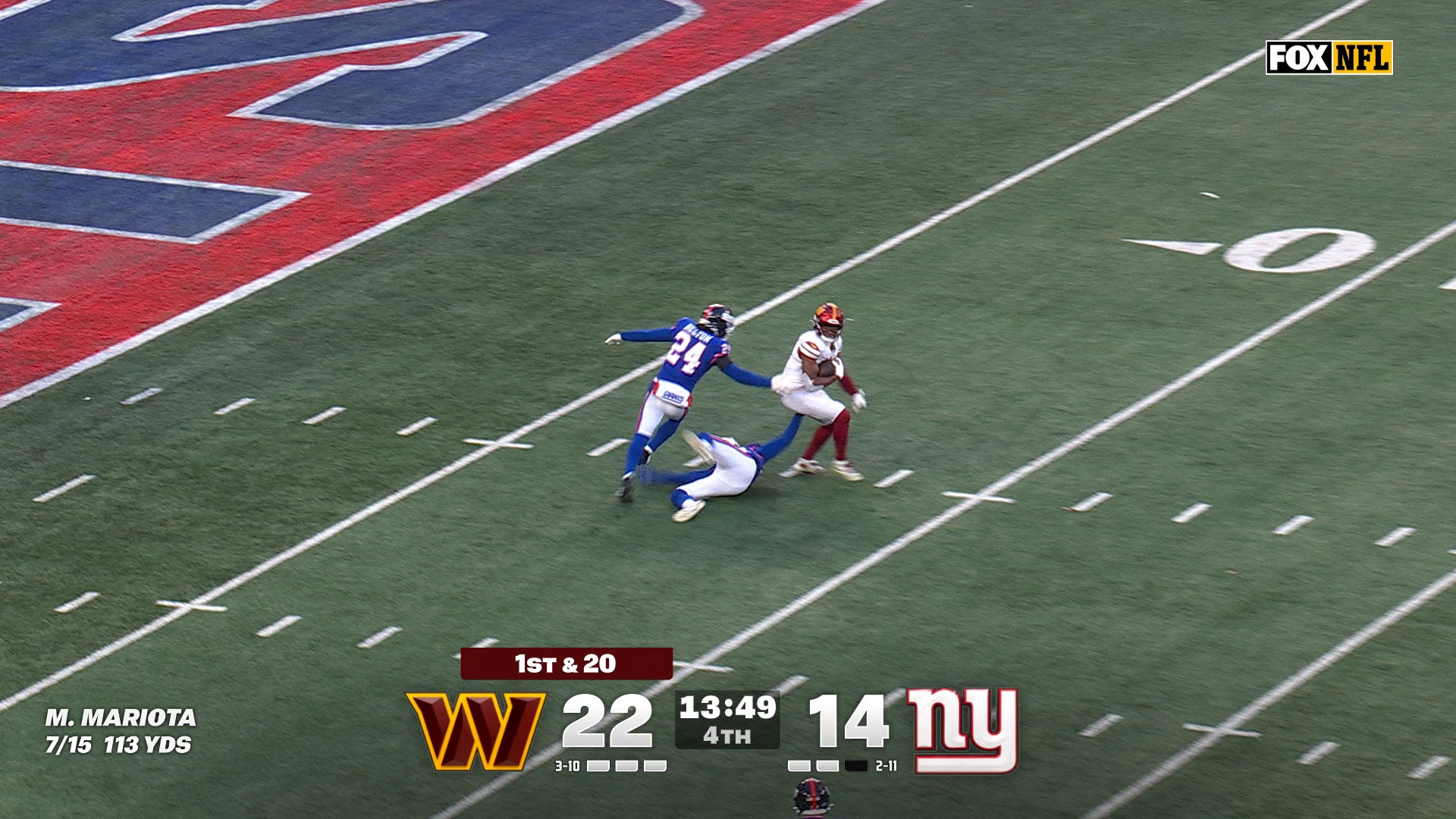 
					Marcus Mariota connects with Terry McLaurin for 51-yard TD, extending Commanders' lead over Giants | NFL Highlights
				