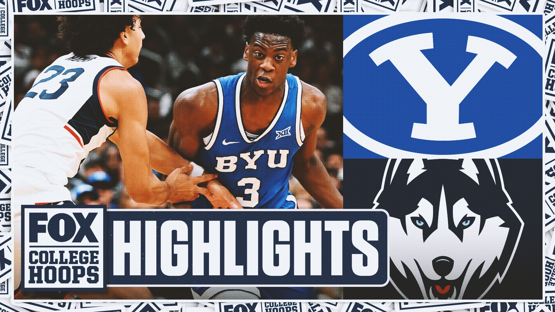 No. 7 BYU Cougars vs. No. 3 UConn Huskies Highlights | FOX College Hoops