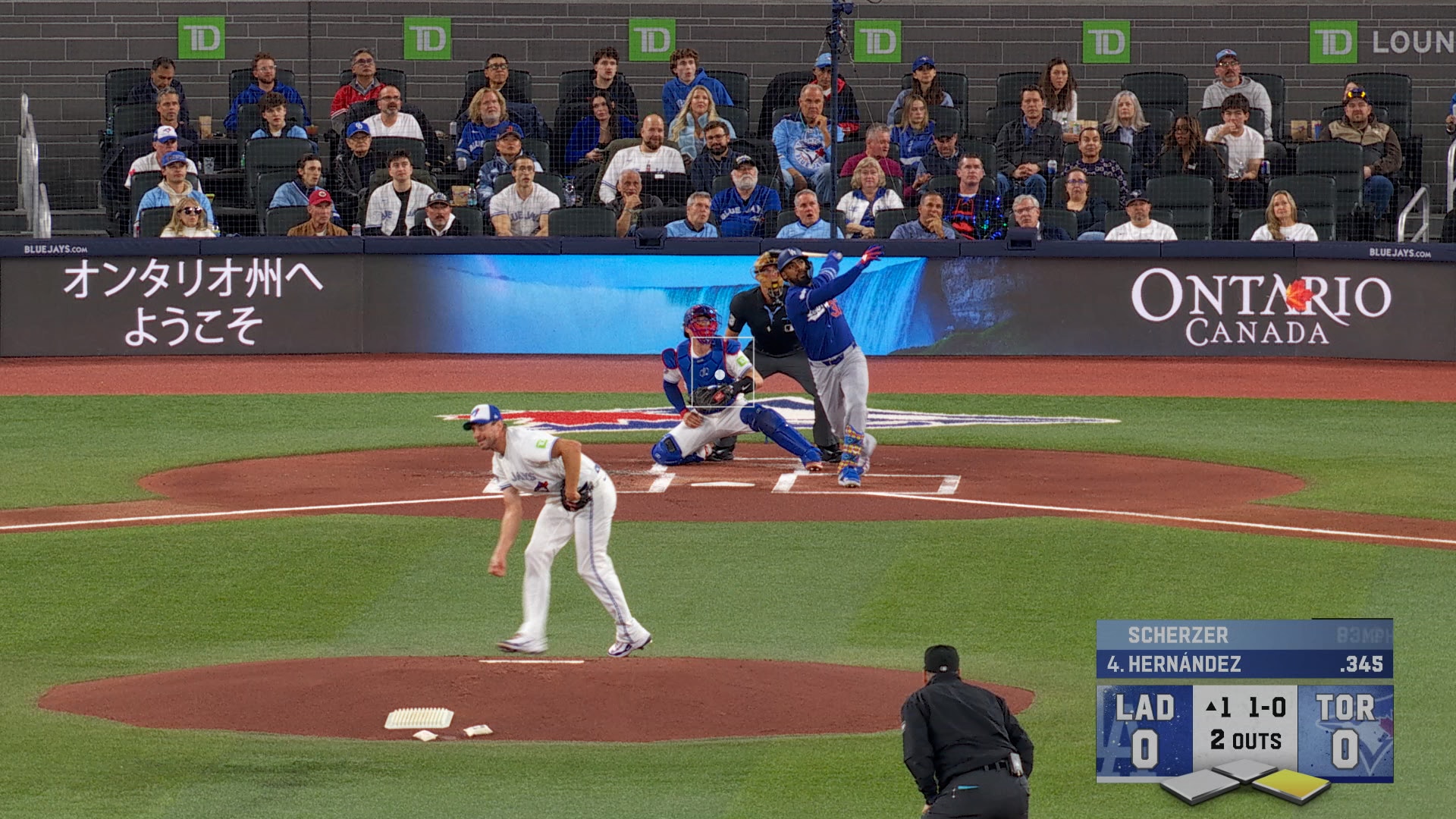 Dodgers’ Teoscar Hernandez hits two-run HR, taking lead over Blue Jays