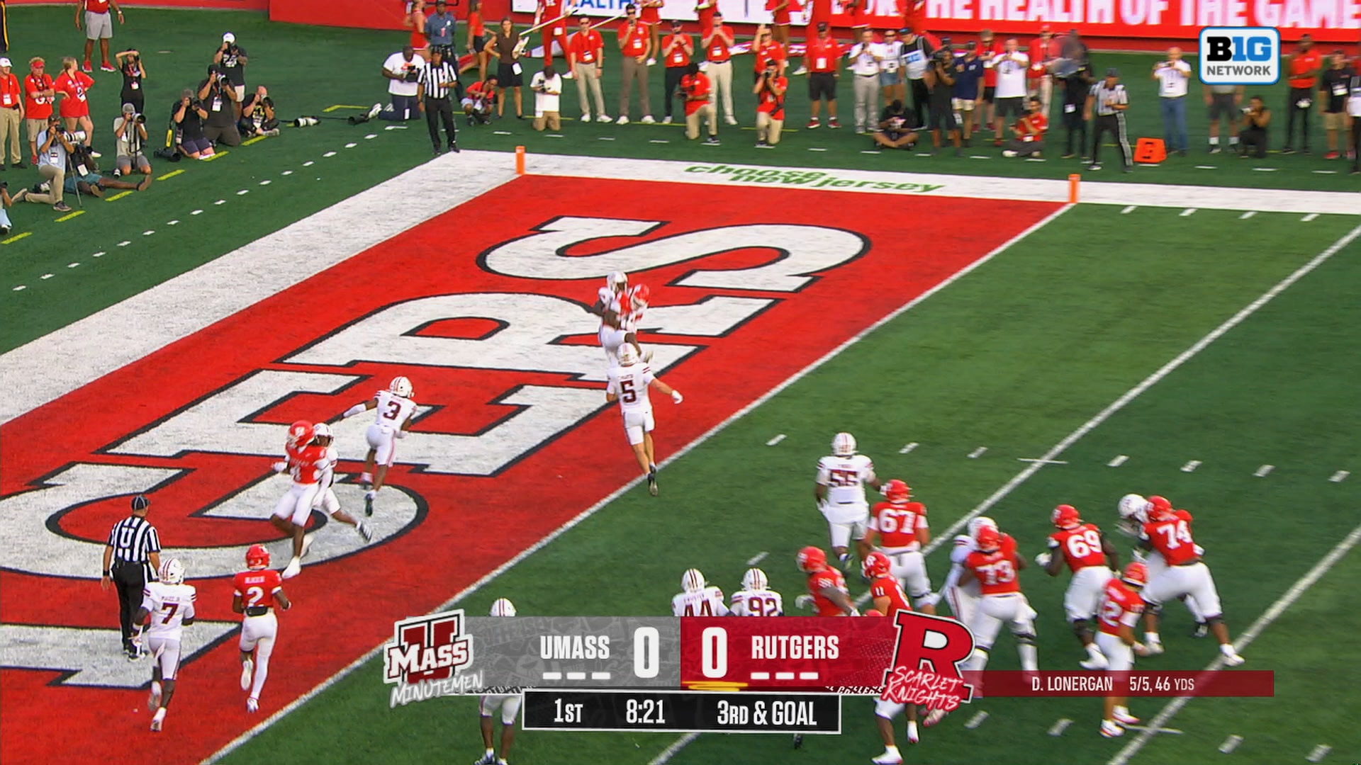 Rutgers' Dylan Lonergan throws 4-yard TD to KJ Duff, taking early lead vs UMass