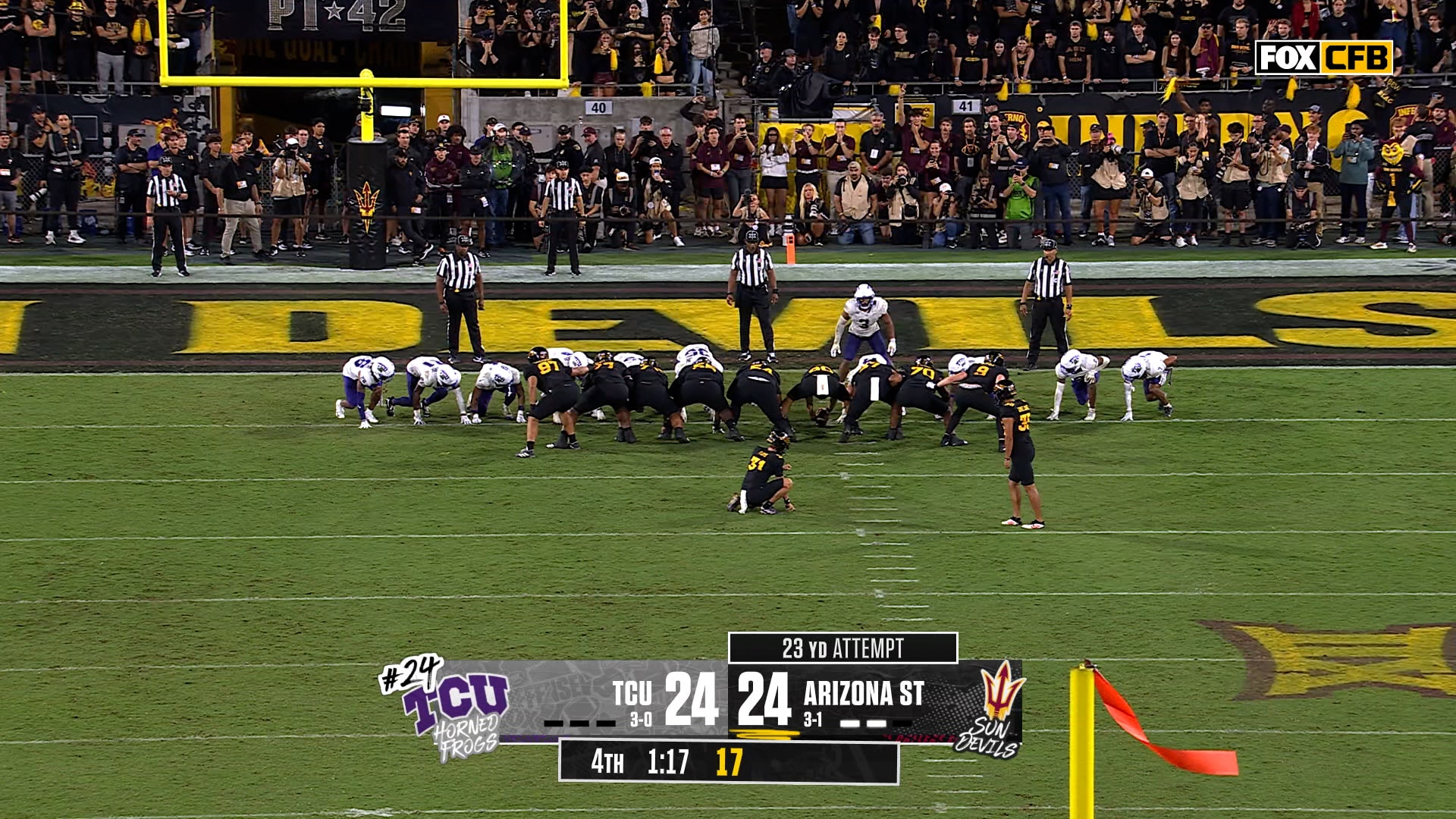 Jesus Gomez drills game-winning fields goal, helping Arizona State defeat TCU