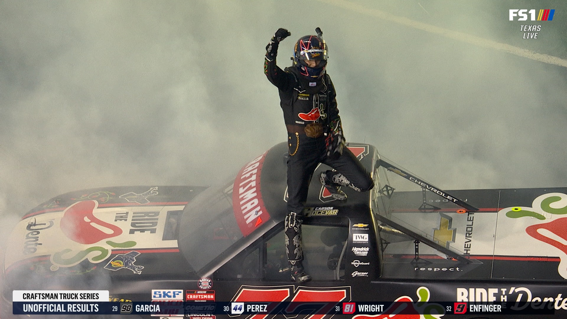 FINAL LAPS: Carson Hocevar takes checkered flag in overtime at SpeedyCash.com 250 at Texas Motor Speedway 