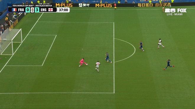 Bukayo Saka Scores Tournament's 300th Goal to Extend England's Lead vs France | 2026 FIFA World Cup™