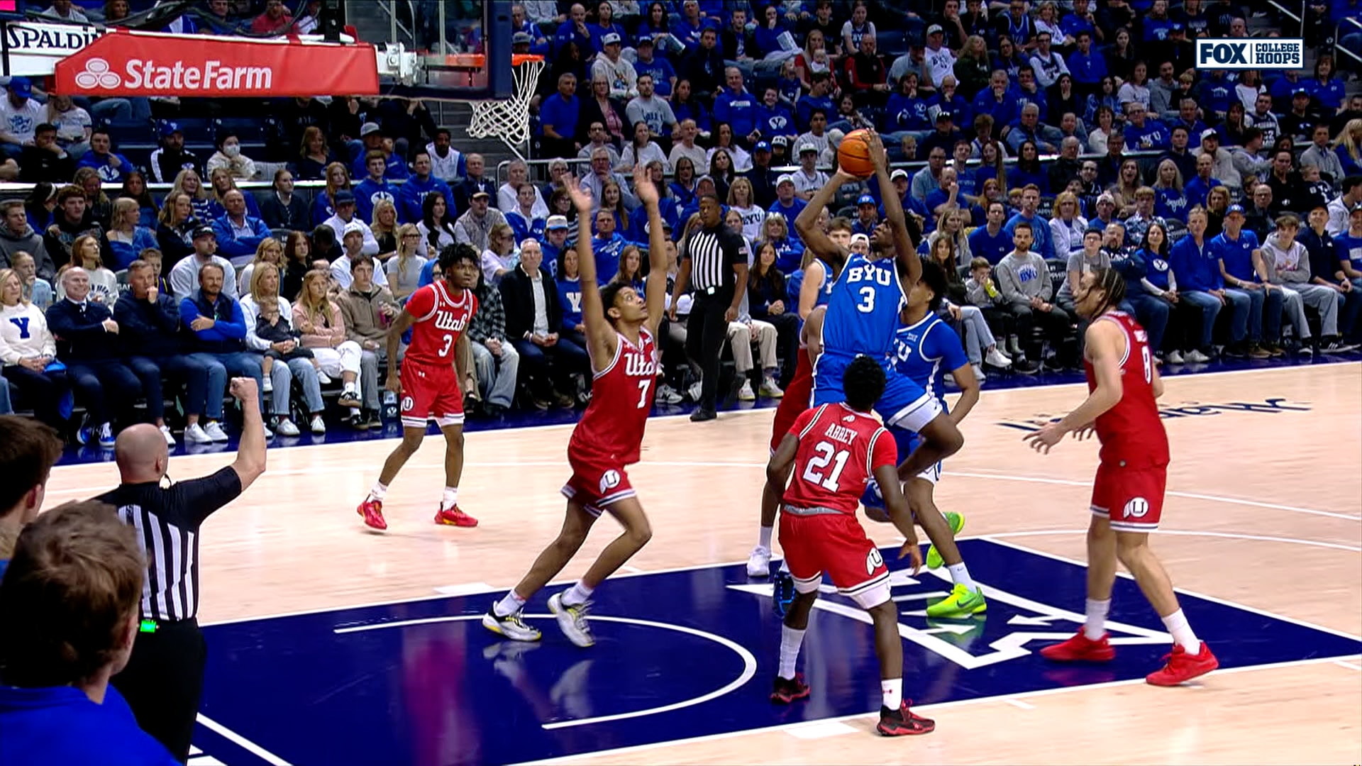 AJ Dybantsa makes and-1 to extend BYU's lead over Utah