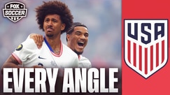 EVERY ANGLE of Chris Richards' WILD HEADER vs. Mexico in Gold Cup Final | FOX Soccer