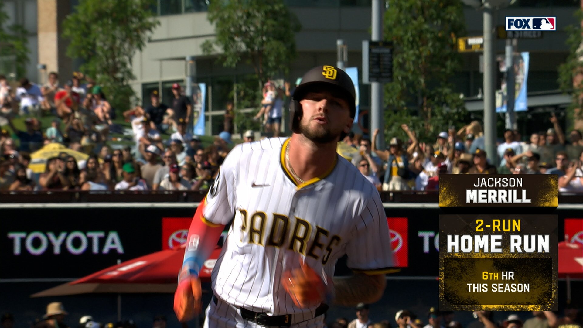 Padres’ Jackson Merrill crushes opposite-field HR to tie game vs. Phillies