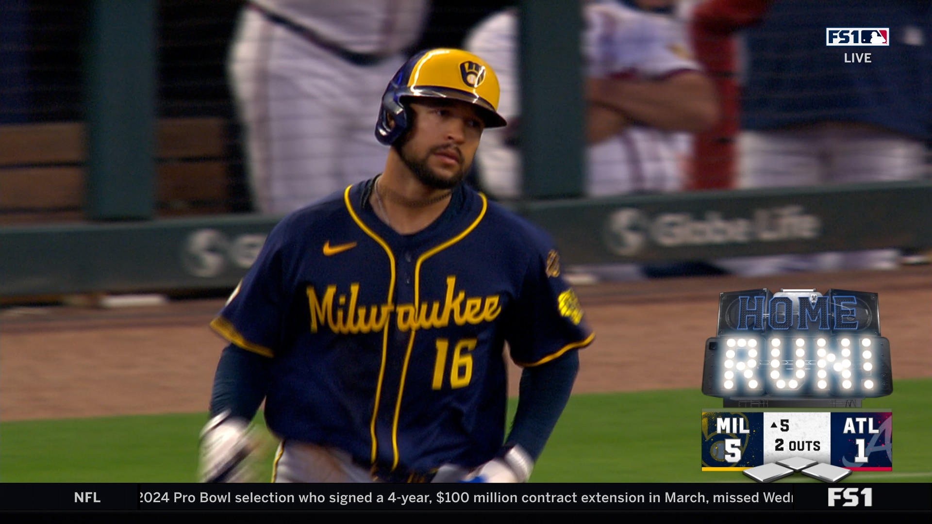 Brewers extend their lead 5-1 over Braves courtesy of Blake Perkins' 2-run blast